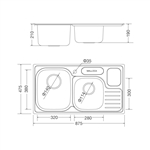 Chậu rửa chén Inox Malloca MS 1024